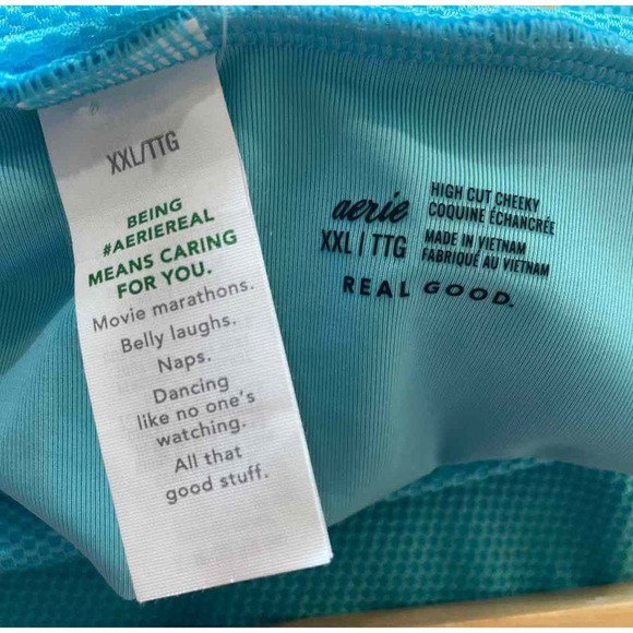 Size XXL Aerie Blue Women's Swimsuit - Picture 3 of 3